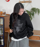 [unisex] Sonbeu Over Printing Brushed Sweatshirt