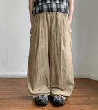Shumed Nylon Banding Wide Pants