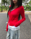 Flynn Ribbed Lace Cardigan