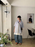 Jyuimi Summer Stripe Roll-up Over Short Sleeve Shirt