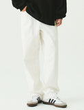 Wide White Washing Denim Pants