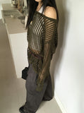 Leaking Punching Net Oversized Fit Knitwear