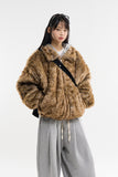 Luna detachable hood loose fur jacket