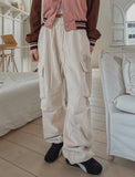Maple Peach Cargo Wide Pants