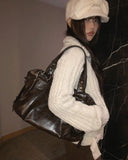 Horu Cross Leather Shoulder Bag