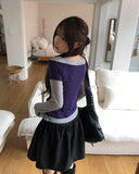 Lizzy Two Tone Layered Tencel Long Sleeve