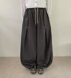 [unisex] Ridello Pintuck Rivet Banding Wide Pants