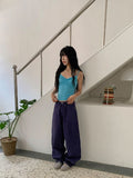 Orr Eyelet Punching Shirring V-Neck Strap Sleeveless