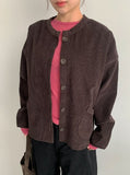 Decal Tencel Wool Round Long Sleeve Tee