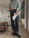 Revere one-tuck denim pants