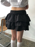 Boo Frill Tiered Banding Mini Skirt