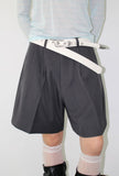 CLASSIC TWO-TUCK HALF SLACKS