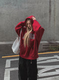 New York Embroidered Overfit Hoodie