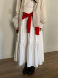 Kanzi Banding Shirring Long Skirt