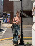 Even see-through dot halter sleeveless