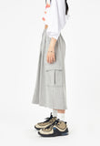 Maxi cargo wide sweat capri pants