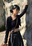 MEROO CROP KNIT TOP