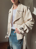 Bell crop trench jacket