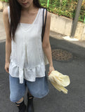 Kahina Layered Frill Sleeveless Blouse