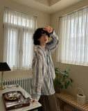 Flare loose fit linen shirt