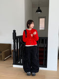 [unisex] Heromi Heart Balloon Wide Denim Pants