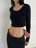 SHORT BUTTON CARDIGAN