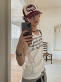 Hua Half Lettering Semi Overfit Sleeveless