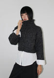 BOCASHI HIGH-NECK CARDIGAN