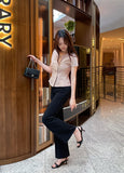 Denlua Double Button Jacket Blouse