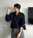 Infinity Cable Long Sleeve Knit Cardigan