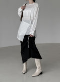 Meryl Suede Maxi Long Skirt