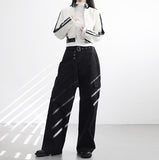 Peolan Glossy Color Matching Leather Jacket