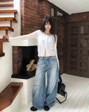 Tove Vintage Damaged Denim Pants