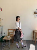 Dalyu Layered Nylon Midi Skirt