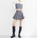 Ner shirt + bustier + pleated skirt set