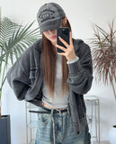 Toen Stone Knit Hood Zip-Up