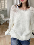 Noah Alpaca Wool Boat Neck Loose Fit Knit