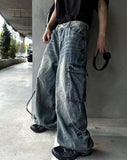 Ripen Strap Cargo Denim Pants