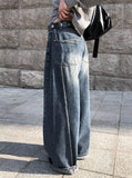 Ito Double Pocket Cutout Washing Wide Denim Pants