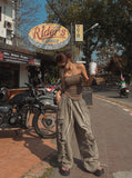 Salute Damage Balloon Denim Pants