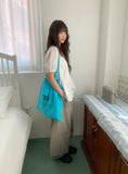 Gyuni Shirring Pocket Balloon Wide Cotton Pants