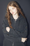[2-WAY] Chima Sleeve Pigment Hood Zip-up