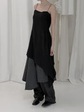 Celer Layered Unbalanced Chiffon One Piece