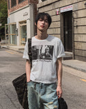 People Photo Graphic Short Sleeve T-shirt