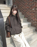 Rokel High-neck String Single-layer Short Field Jacket