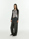 W Track Line V-Neck Long Sleeve