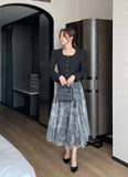 Deor Thuwal Banding Double Tulle Skirt