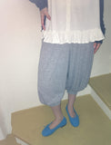 Yomyo Three Quarter Shirring Jogger Banding Pants