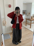 [unisex] Kosor Two-Way Knit Zip-Up Over Cardigan