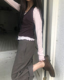 Mekun Roll-up Wide Cotton Pants